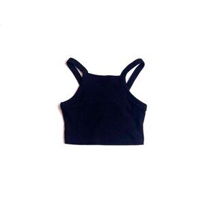black bershka crop top